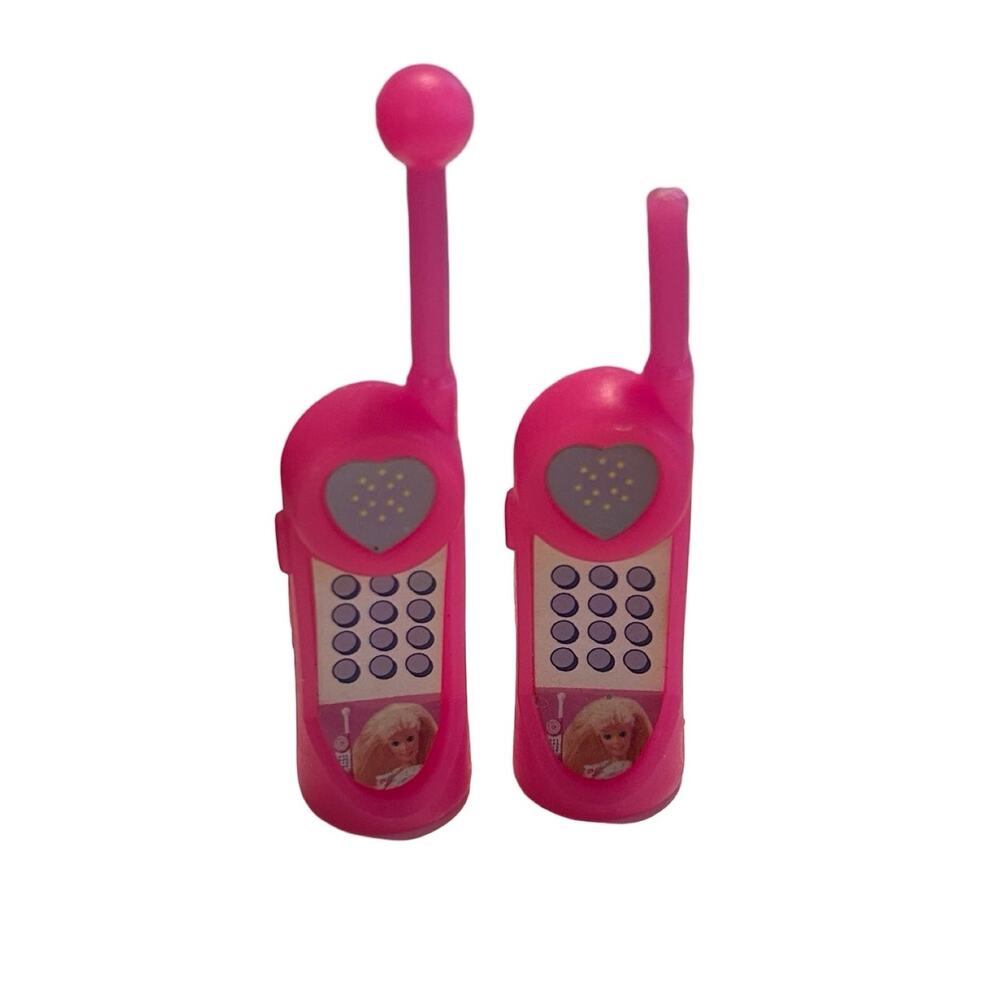 90s Barbie Pair of Cordless Style Walkie Talkie Cell Phone Portable Phones
